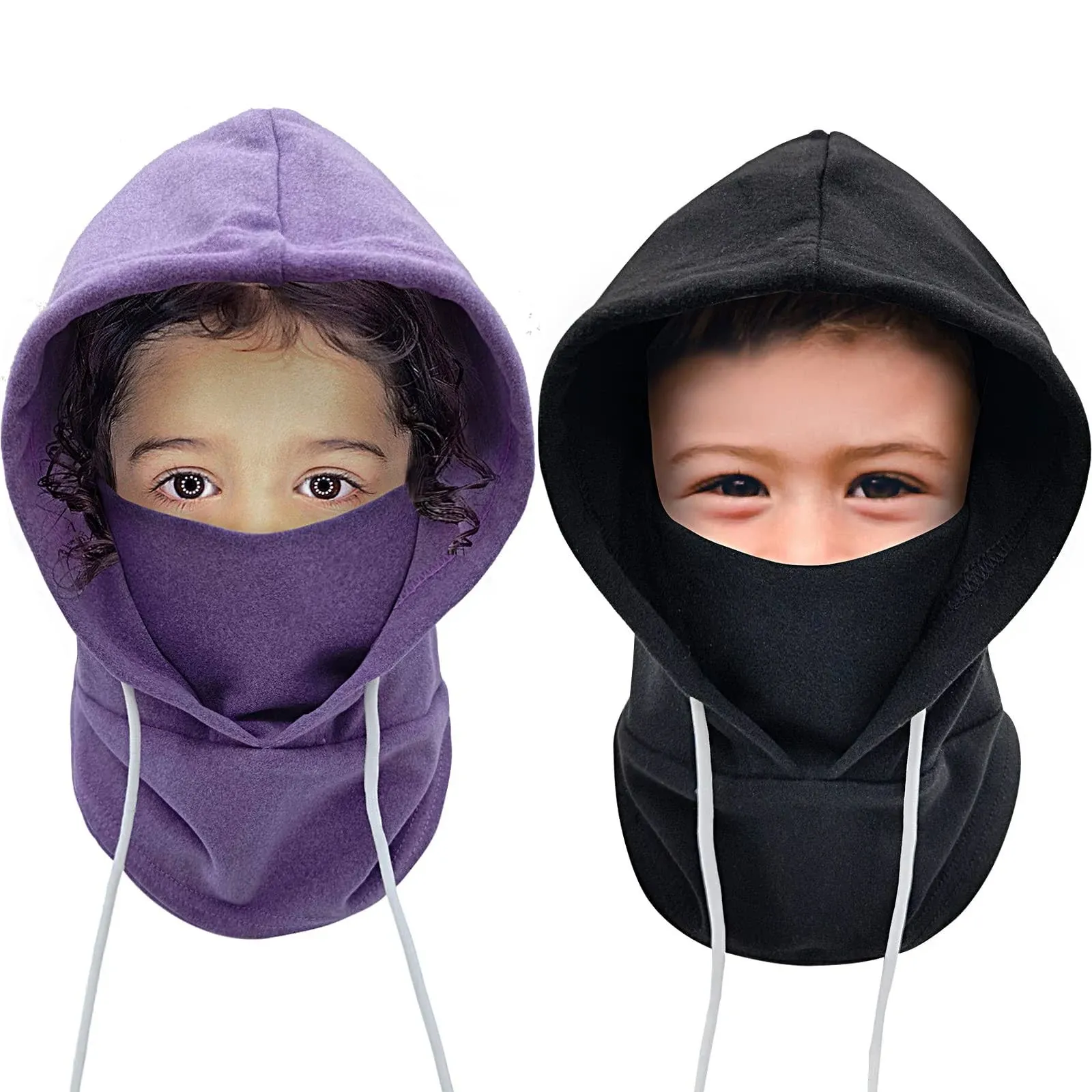 Ineetatu Kids Winter Balaclava Windproof Hats (2 Pack), Warm Fleece Ski Mask Neck ...