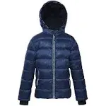 Rokka&Rolla Boys' Heavy Winter Puffer Coat Bubble Jacket-Geo Emboss, Size 4-5