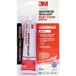 3M Marine Adhesive Sealant 5200 Fast Cure - 3 oz., Watertight Bonding/Sealing of Fiberglass