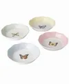 Butterfly Meadow Porcelain Fruit Dishes, Set Of 4