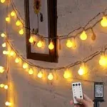 Globe String Lights, 33 Feet 100 Led Fairy Lights Plug in, 8 Modes