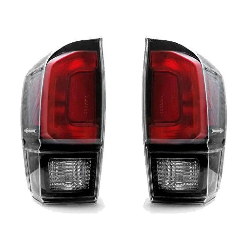 For Toyota Tacoma 2016 17 18 19 2020 Tail Light Clear Lens Assembly Black Bez...