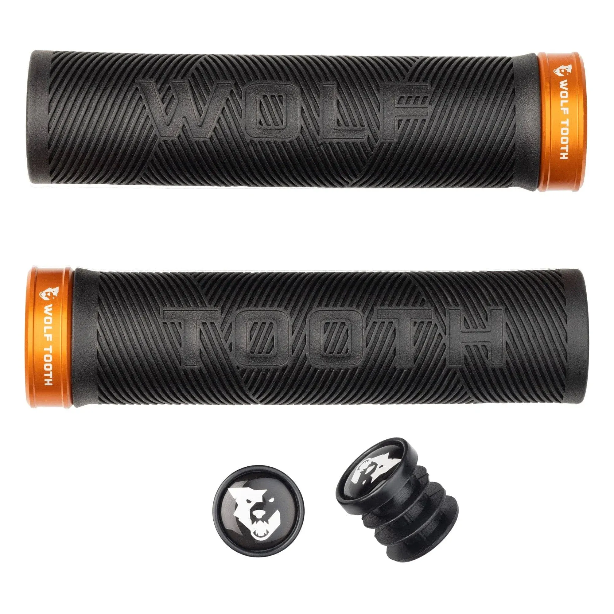 Wolf Tooth Echo Lock-On Grips. Orange