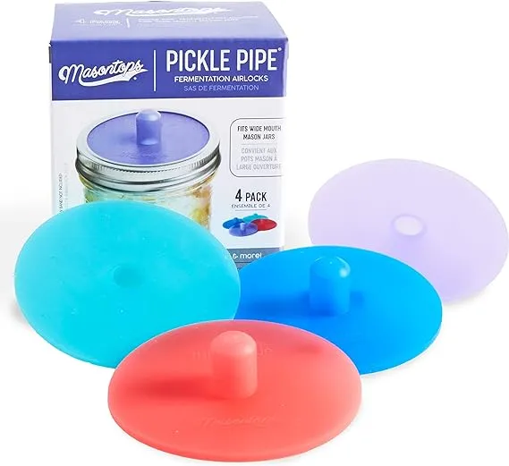 Masontops Pickle Pipe, Wide Mouth, 4 Pack - 4 pickle pipes