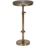 Kate and Laurel Engles Round Metal Drink Table, 10x10x30, Gold