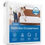 Linenspa Waterproof Zippered Encasement Mattress Protector White California King