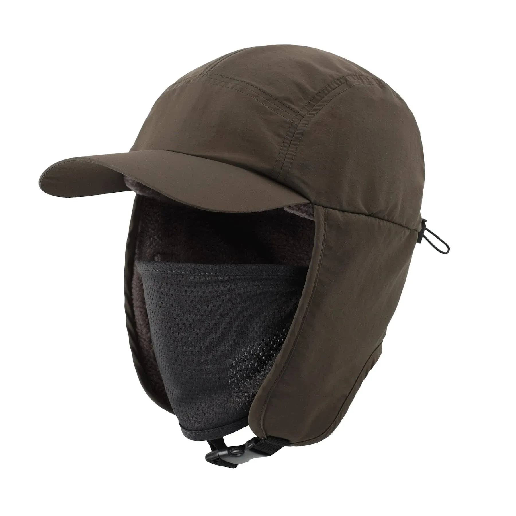 Home Prefer UPF50+ Waterproof Mens Winter Hat Fleece Lined Earflaps Trooper Trapper Hat for Hunting Hiking Cycling Face Cover