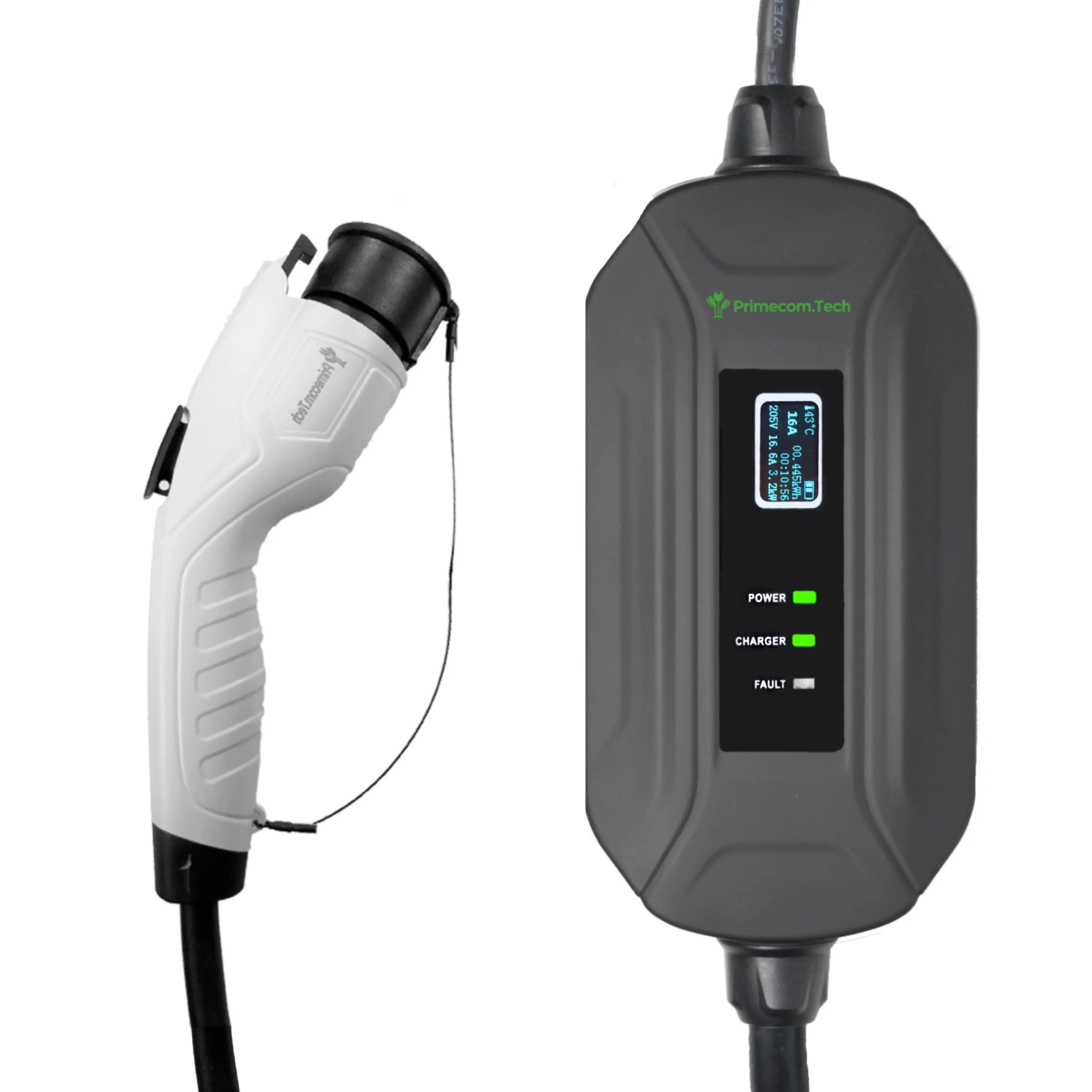 Primecom Level 2 EV Charger 220/240V, 16A, 30ft & 50ft, Portable EVSE Electric Vehicle Charging Cable Compatible with Bolt Volt Leaf BMW i3 Fiat