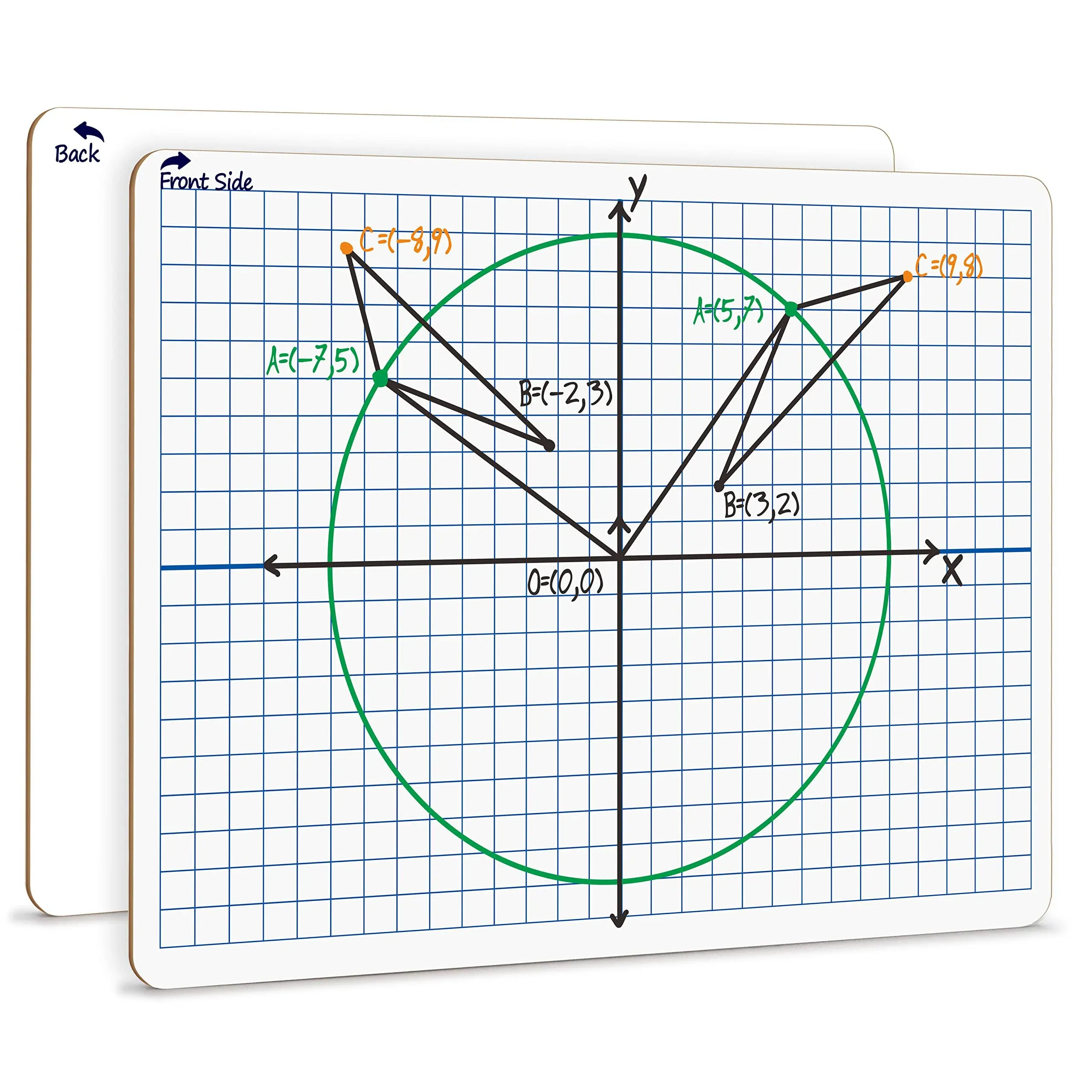 Scribbledo Dry Erase XY Axis Graph Lap Boards