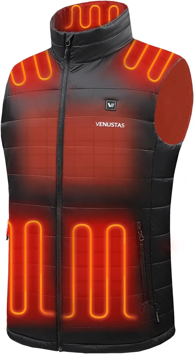 [Upgraded] Men’s Heated Vest 7.4V (Up to 20 Heating Hours), XL