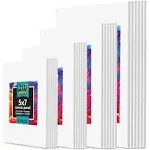 Keff Canvases for Painting - 24 Pack Art Paint Canvas Panels Set Boards - 5x7, 8x10, 9x12, 11x14 Inches 100% Cotton Primed Painting Supplies for