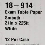 Table Paper McKesson 21 Inch White Smooth - M-113117-1145 - Case of 12