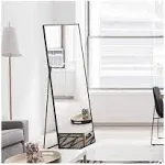 Beauty4U 59&#034; x 16&#034; Tall Full Length Mirror with Stand, Black Wall Mounting Fu...