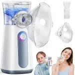 Compact Portable Nebulizer, Mesh Nebulizer, auto-Cleaning Handheld Nebulizer, Two Ways to use for Adults and Children with Respiratory Problems, for Home, Office, Outdoor