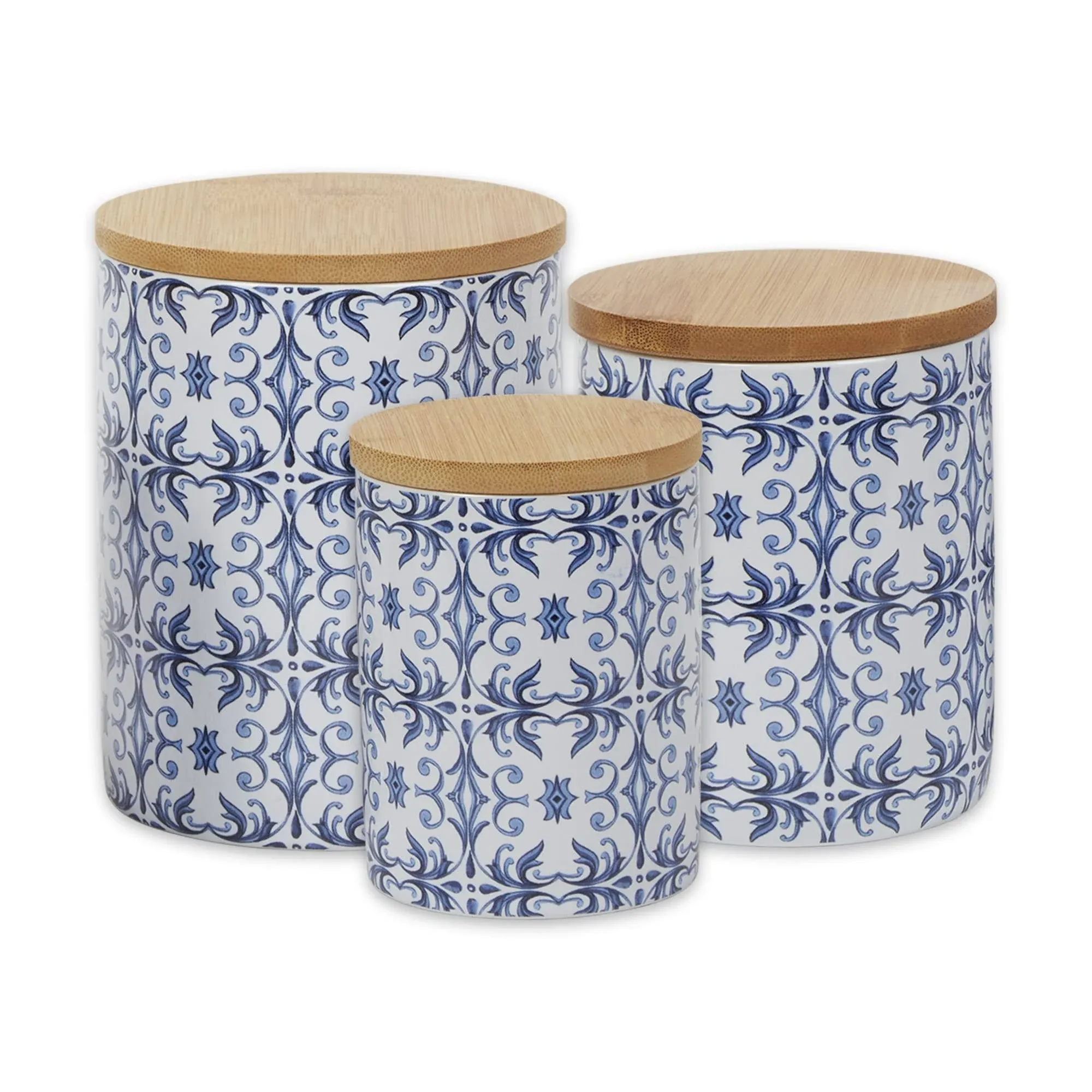 Tile Ceramic Canister Set of 3- adamsbargainshop.com Portuguese