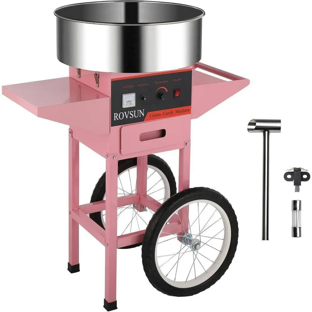 980-Watt Electric Cotton Candy Machine with Cart