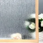 VELIMAX Rain Glass Window Film Privacy Static Window Clings Decorative Glass Sticker for Home Office Removable UV Protection Heat Control 23.6 x 78.7