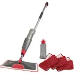 Rubbermaid Microfiber Reveal Spray Mop Floor Cleaning Kit with 3 Microfiber Wet Pads, 1 Solution Refillable Bottles for Wet & Dry Use, Washable & Reusable Pads, Cordless, for All Floor TypesRubbermaid Microfiber Reveal Spray Mop Floor Cleaning Ki…