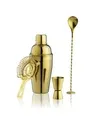 Gold Barware Set In Gold-tone