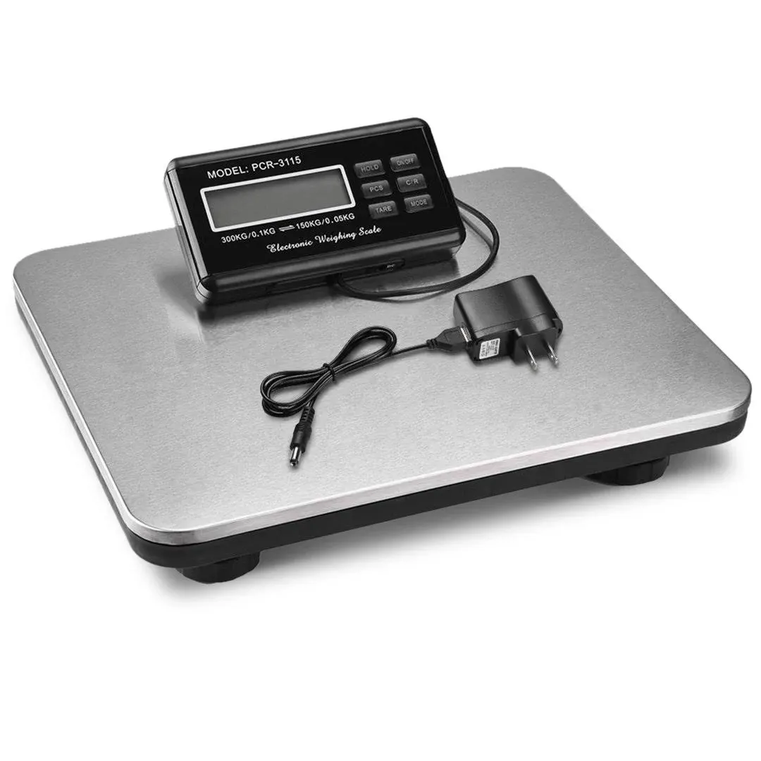 Yescom 660lbs LCD Digital Scale Postal Scale Platform 300kg Capacity Stainless Steel Platform Scale for Shipping Package