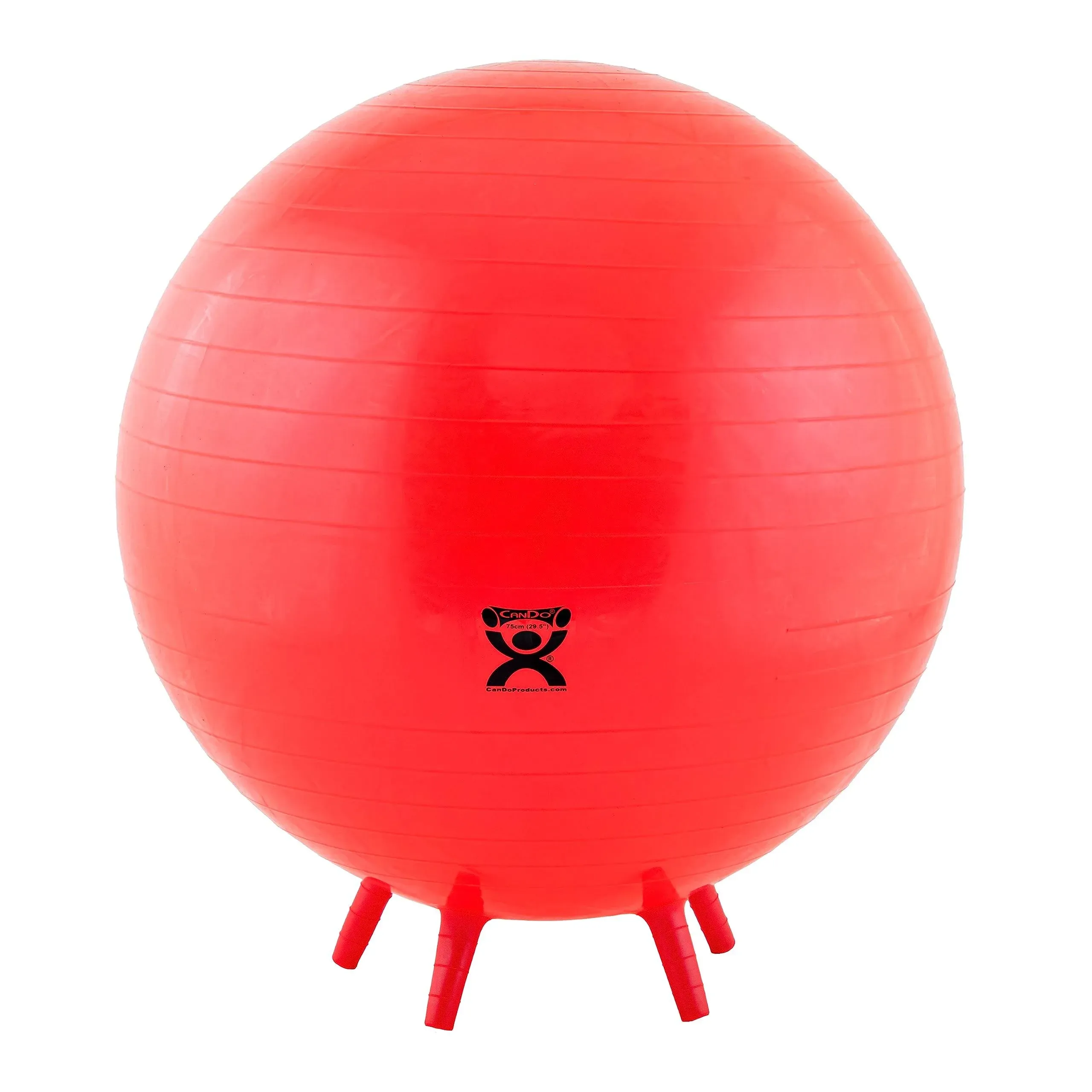 CanDo 30 in. Inflatable Exercise Ball with Stability Feet - Red