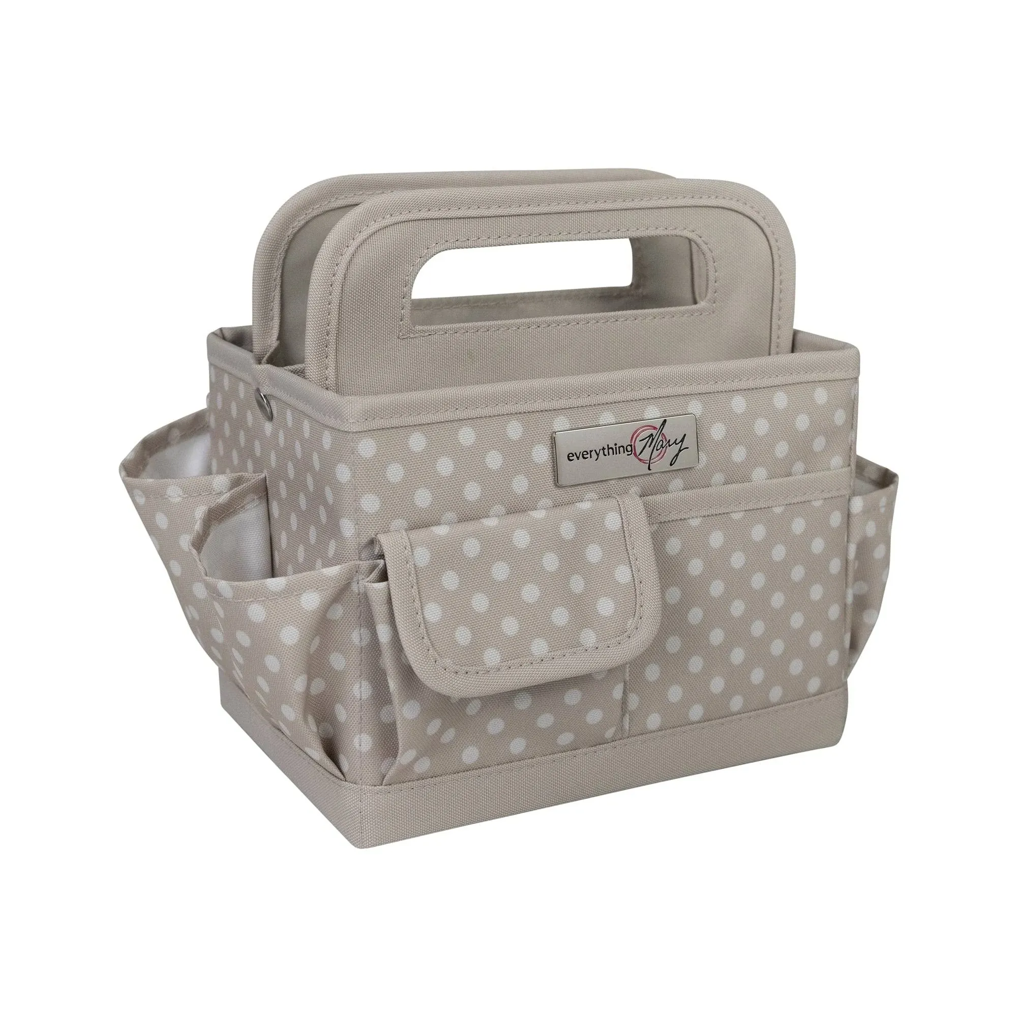 Everything Mary Tan Dots Collapsible Craft Caddy