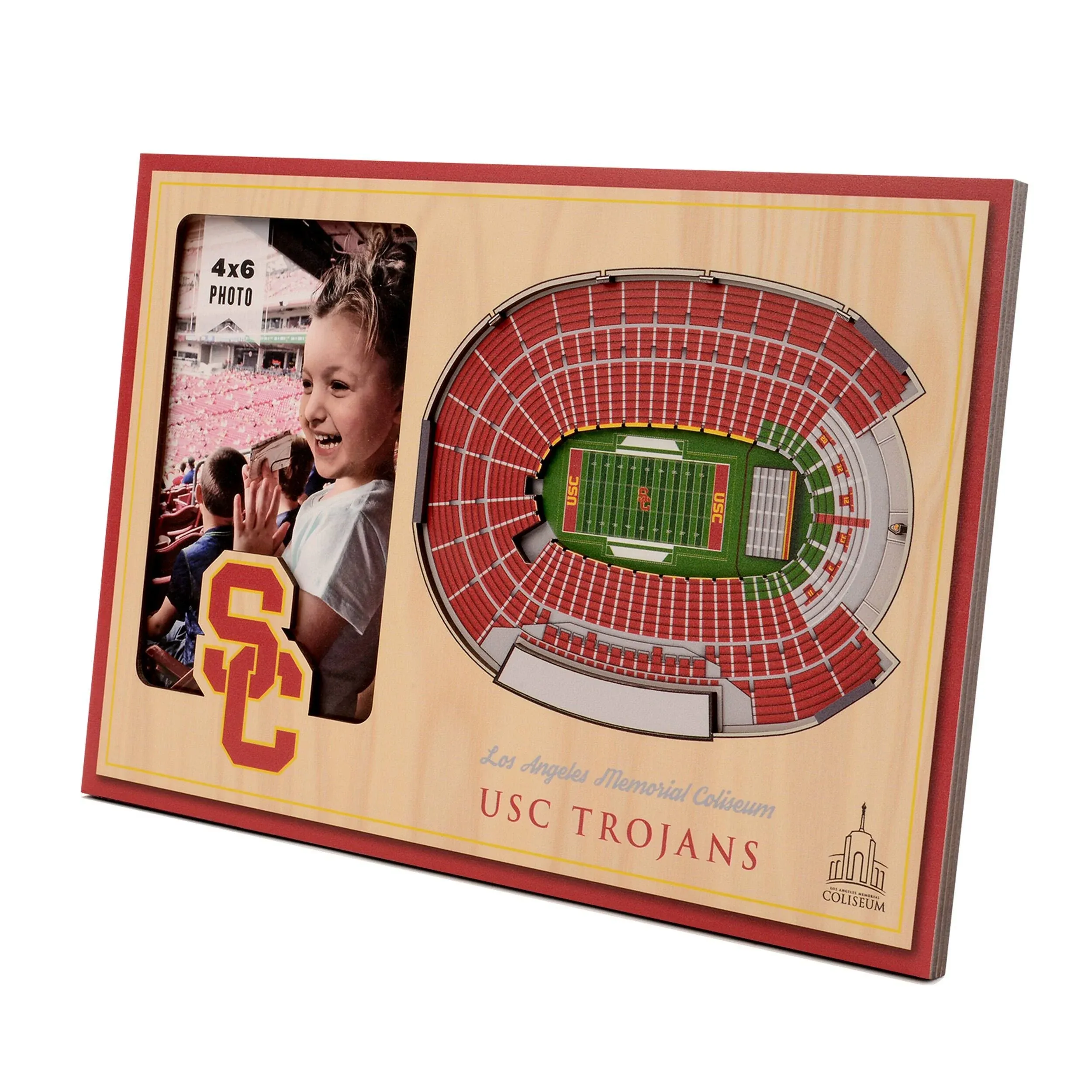 YouTheFan NCAA USC Trojans 3D StadiumView Picture Frame - Los Angeles Memoria...