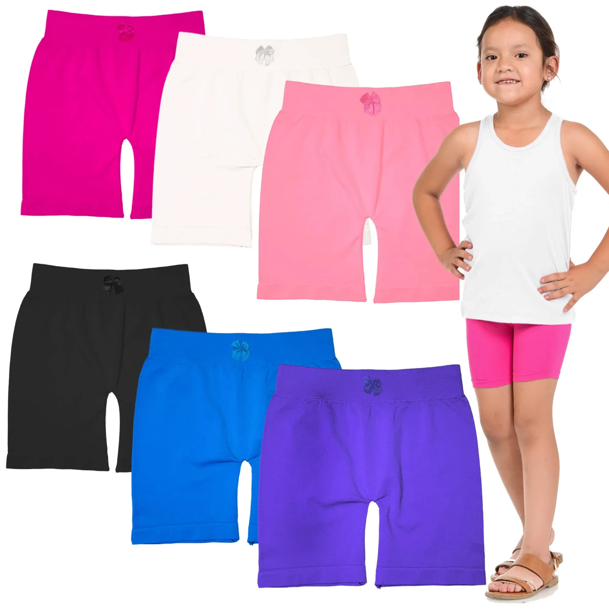 Basico Girls Dance, Bike Shorts 12 Packs - for Sports, Play or Under Skirts (Big ...