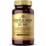 Solgar Gentle Iron (Iron Bisglycinate) 25 mg - 90 Vegetable Capsules - Non-Constipating, Gentle on Your Stomach - Gluten Free - 90 Servings