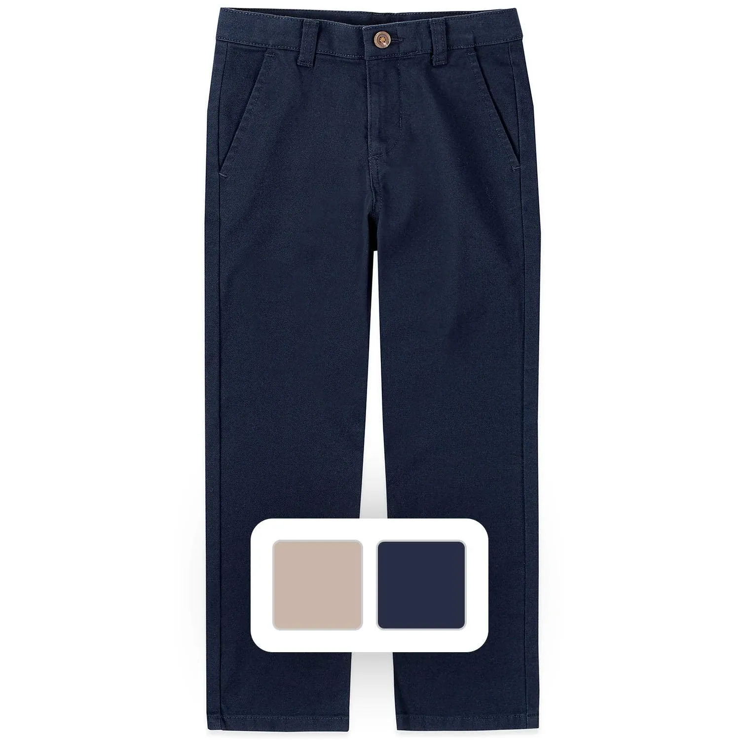 IZOD Boys' Flat Front Comfort Waistband Pants