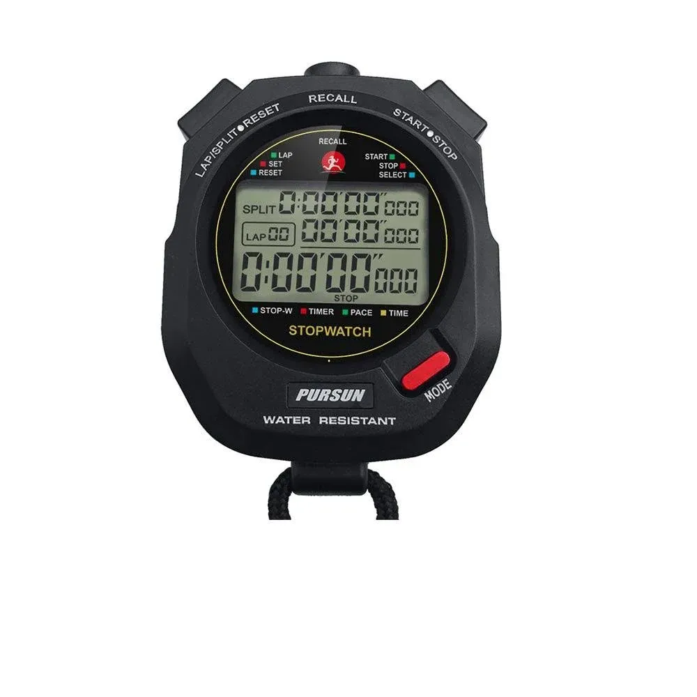 Professional Timer Stopwatch, Digital Sports Stopwatch with Countdown Timer, 