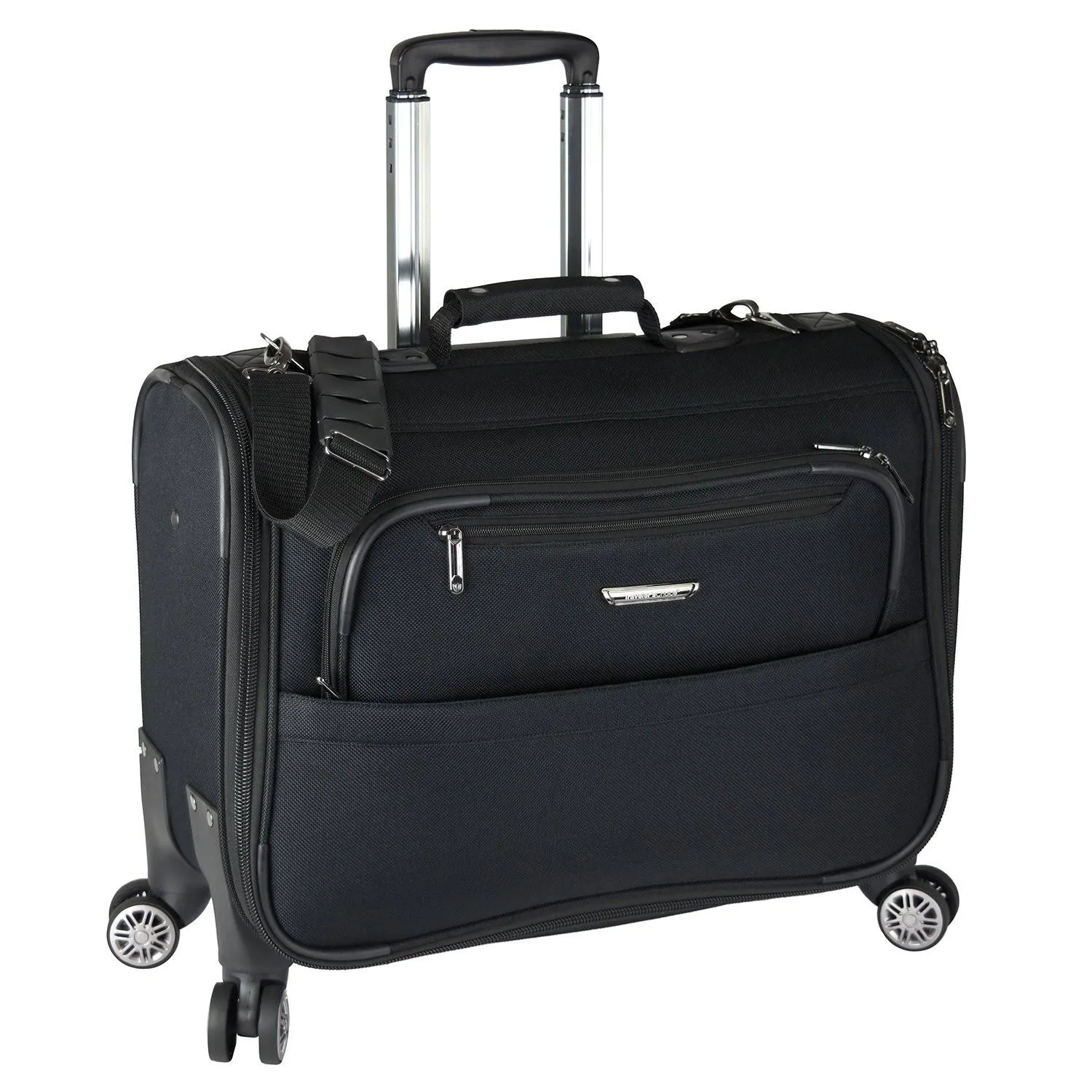 Traveler's Choice 21 inch Carry-On Spinner Garment Bag Black