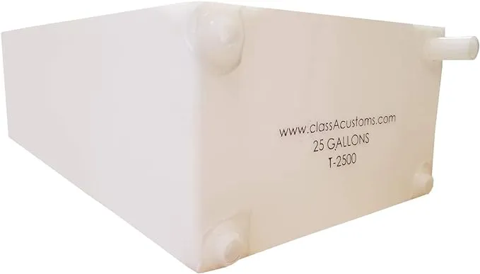 Class A Customs | T-2500-sp | One (1) Spouted 25 Gallon RV Fresh and Gray Water Holding Tank RV Concession