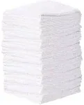 Towel and Linen Mart 100% Cotton - Wash Cloth Set - Pack of 24, Flannel Face Cloths, Highly Absorbent and Soft Feel Fingertip Towels (White)