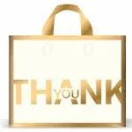 Thank You Bags Shopping Bags, 50 Pack 12X15Inch Extra Thick Plastic Boutique