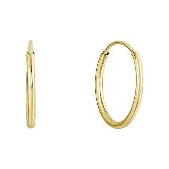 Tilo Jewelry 14K Yellow Gold Endless Hoop Earrings