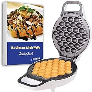 Hong Kong Egg Waffle Maker by StarBlue with BONUS recipe e-book - Make Hong Kong Style Bubble Egg Waffle in 5 minutes AC 120V, 60Hz 760W