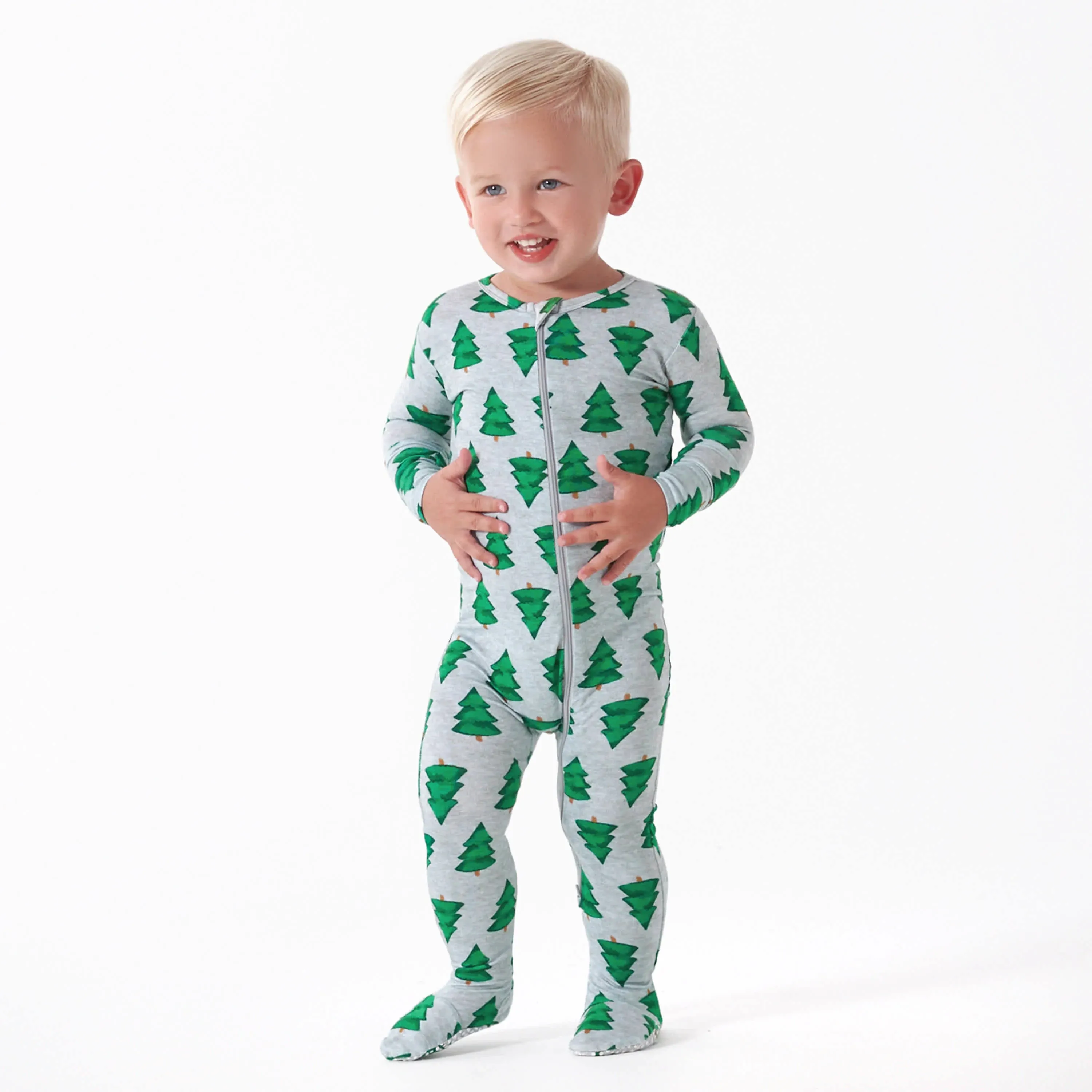 Gerber Unisex Baby Baby Buttery Soft Footed Pajama 2-Way Zipper with Viscose Made from Eucalyptus