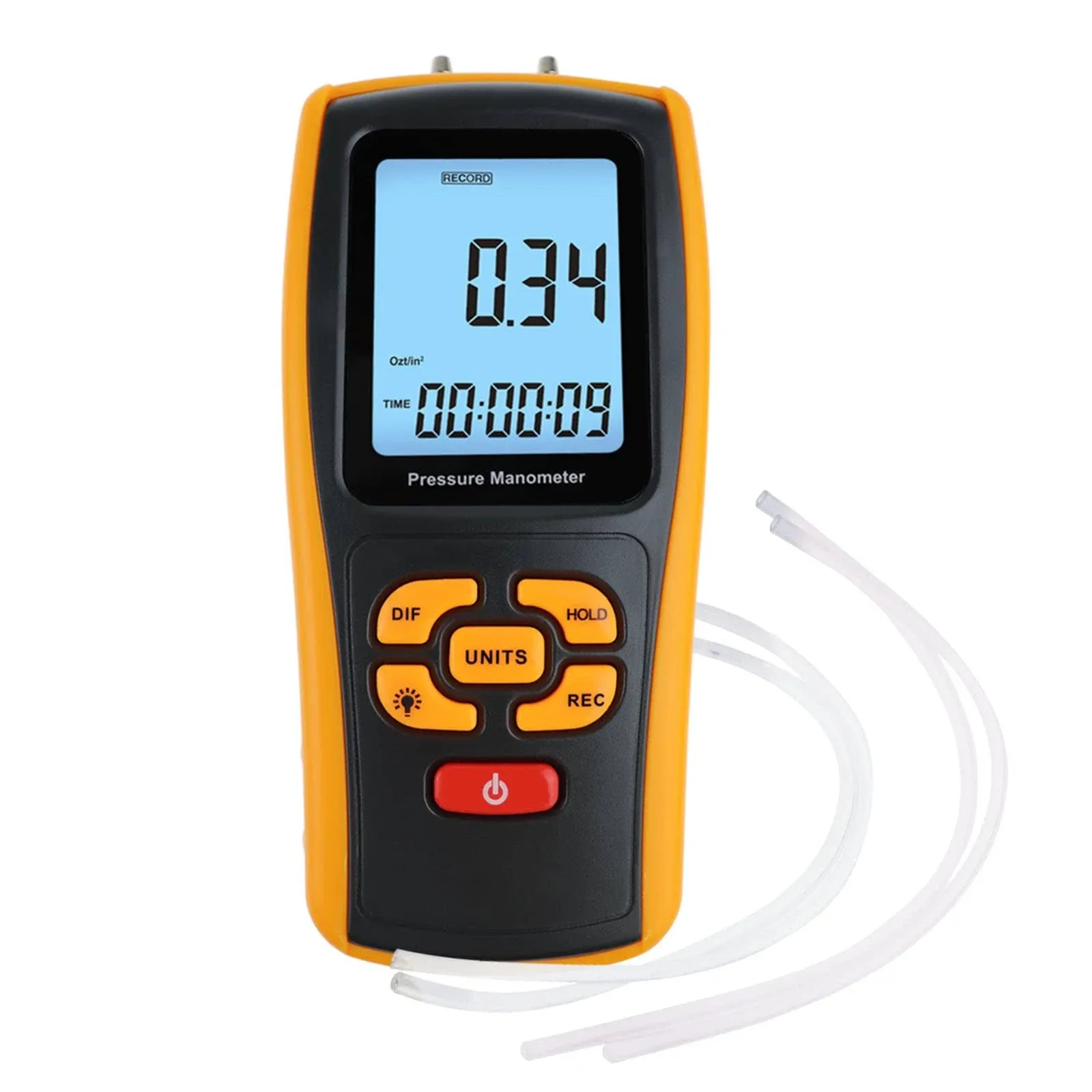 Gain Express Manometer Gauge, Digital Air Pressure Meter Differential Air ...