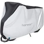 Hanmir Motorcycle Cover All Season Universal Weather Waterproof Motorbike Cover with Lock-holes & Storage Bag