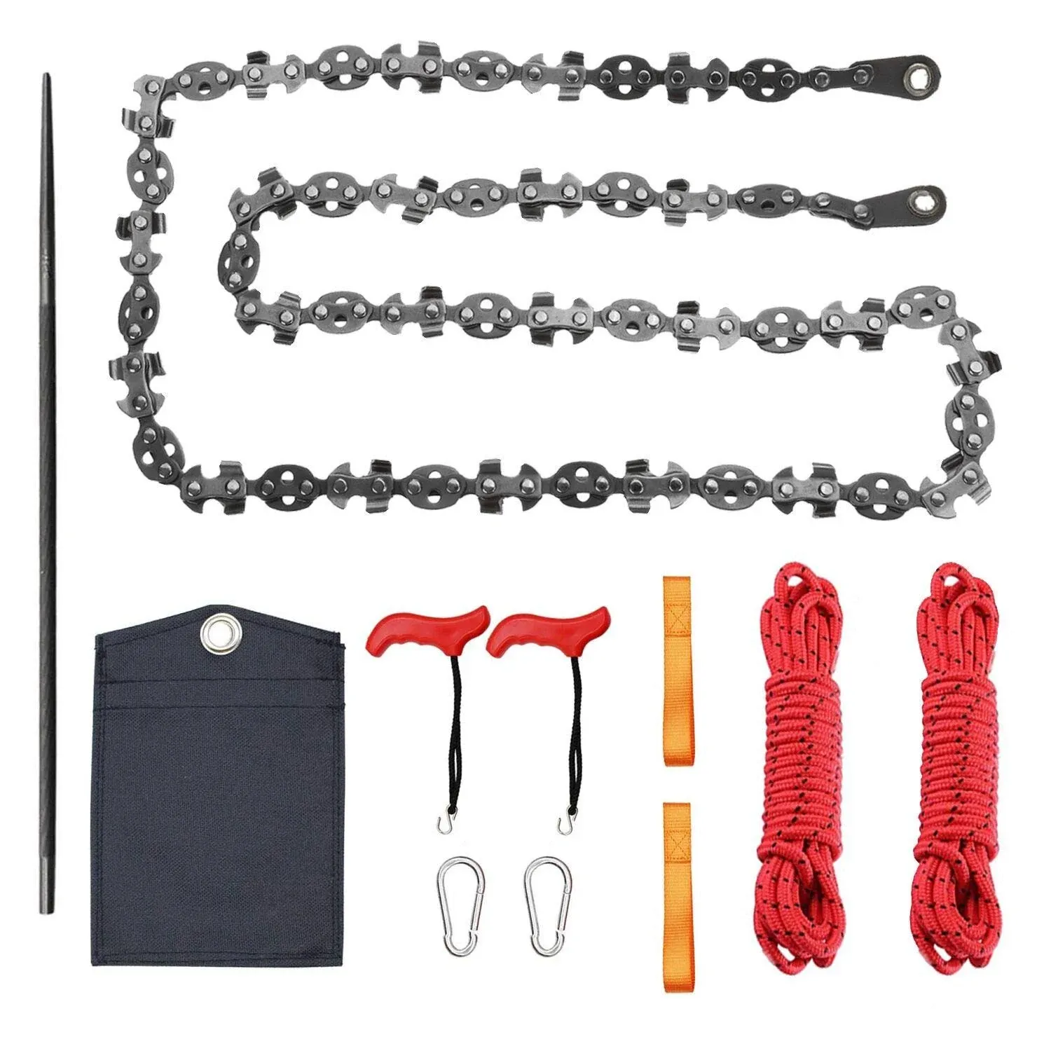 Toyeah Upgrade 53 inch High Reach Tree Limb Hand Rope Saw, 68 Sharp Teeth Blades On Both Sides, Folding Rope Chain Saw for Camping