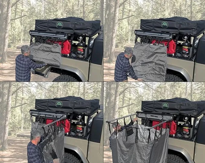 Overland Vehicle Systems Nomadic Quick Deploying Car Side Shower