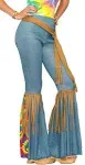 Hippie Pants &amp; Fringe Belt Women&#039;s Costume Medium/Large