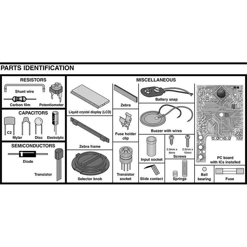 ELENCO M-1008K DIGITAL MULTIMETER DIY SOLDERING KIT- AUTHORIZED DISTRIBUTOR