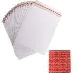 100 Pack 9X12 inch Self Seal Photo Document Mailers Stay Flat White Cardboard...