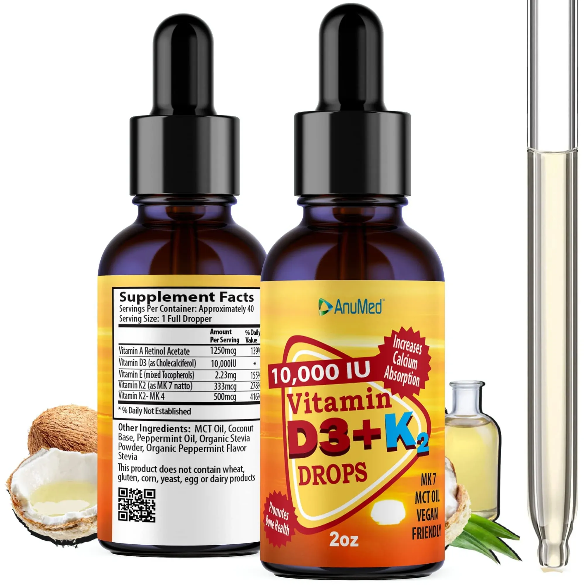 Anumed 10,000IU Liquid Drops with Organic MCT Oil