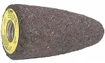 Norton 1-3/4" Grinding Cone, 3" Thickness, Aluminum Oxide, 24 Grit, 5/8-11 Arbor Size Set of 2