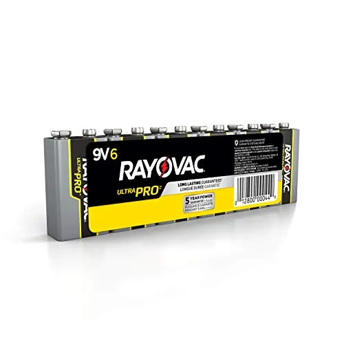 Rayovac Ultra Pro Alkaline 9V Batteries, 6 Pack