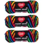 Red Heart Bulk Buy Super Saver Yarn (3-pack) Primary Stripe E300-3954