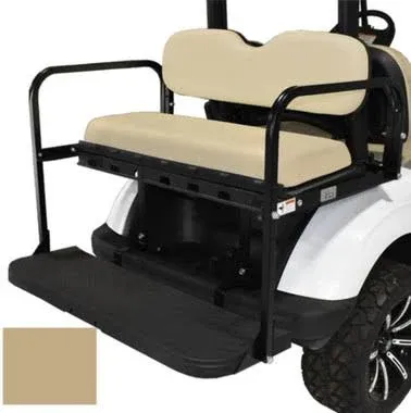 GTW Mach3 Rear Flip Seat for Club Car Precedent/Tempo/Onward Golf Carts - Buff, Beige